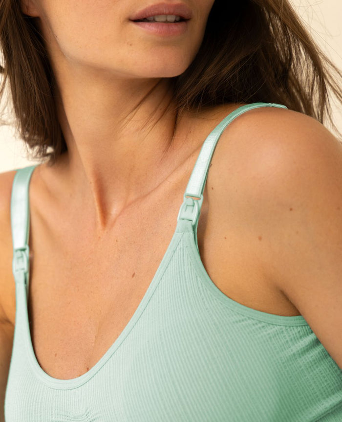 Seamless maternity and nursing bra Zoé aqua