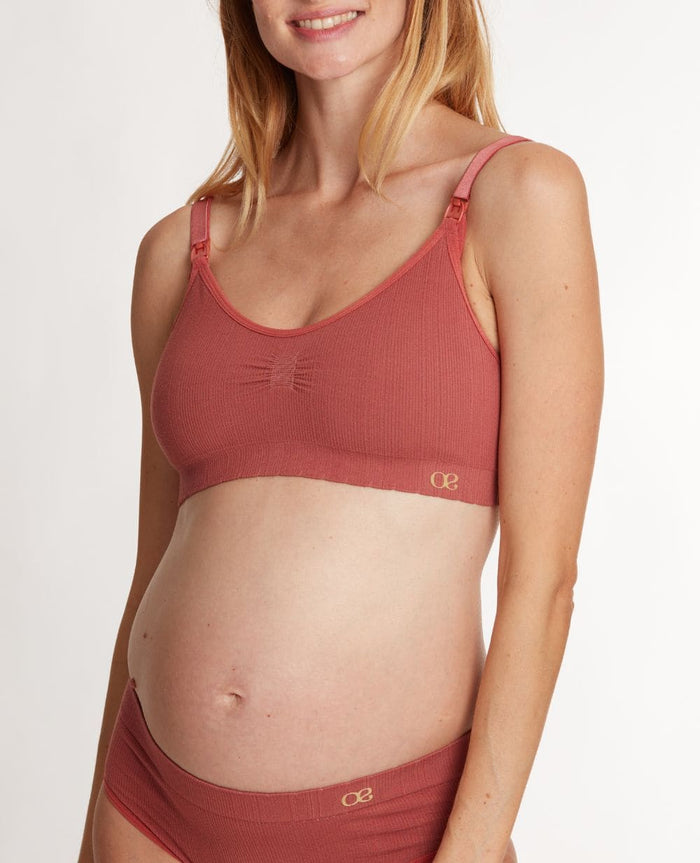 maternity and nursing bra zoe terracotta