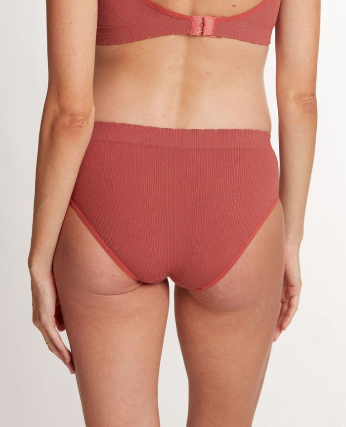 Seamless maternity briefs Zoé terracotta