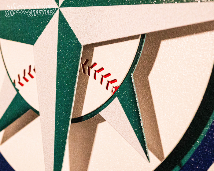 Seattle Mariners Crest 3D Metal Wall Art