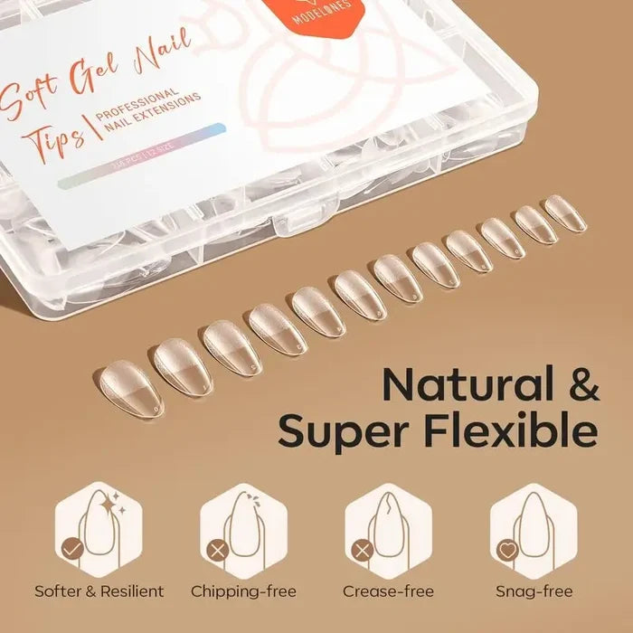 216 Pcs Semi-Frosted Nail Tips Nail Tip MODELONES #
