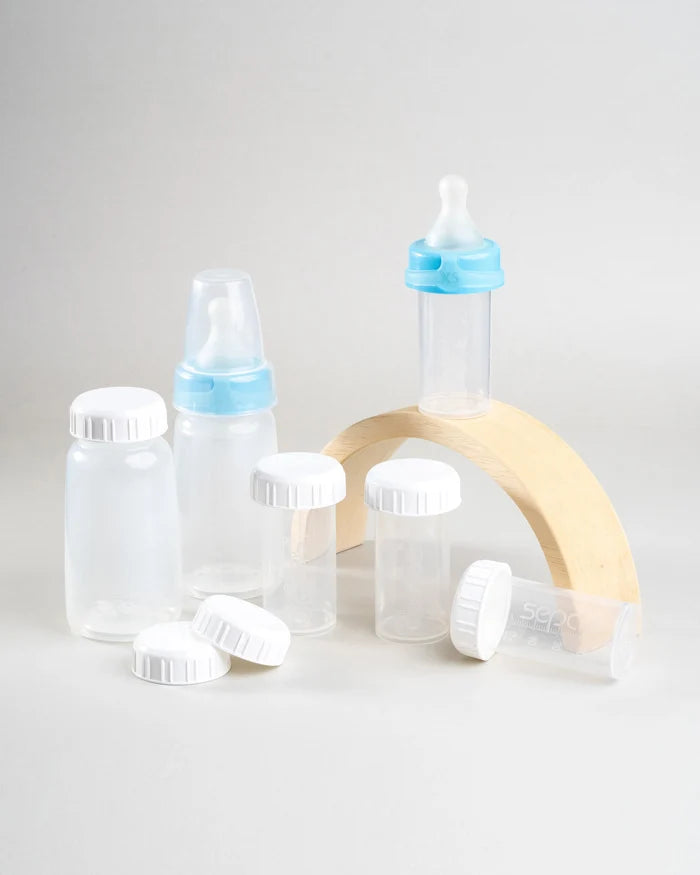 Sepal Expressed Breast Milk Store & Feed Starter Pack | Extra Small Teat | Extra Slow Flow