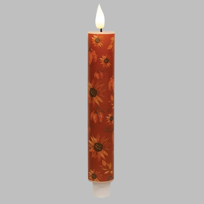 shades of autumn led 8 inch taper candle