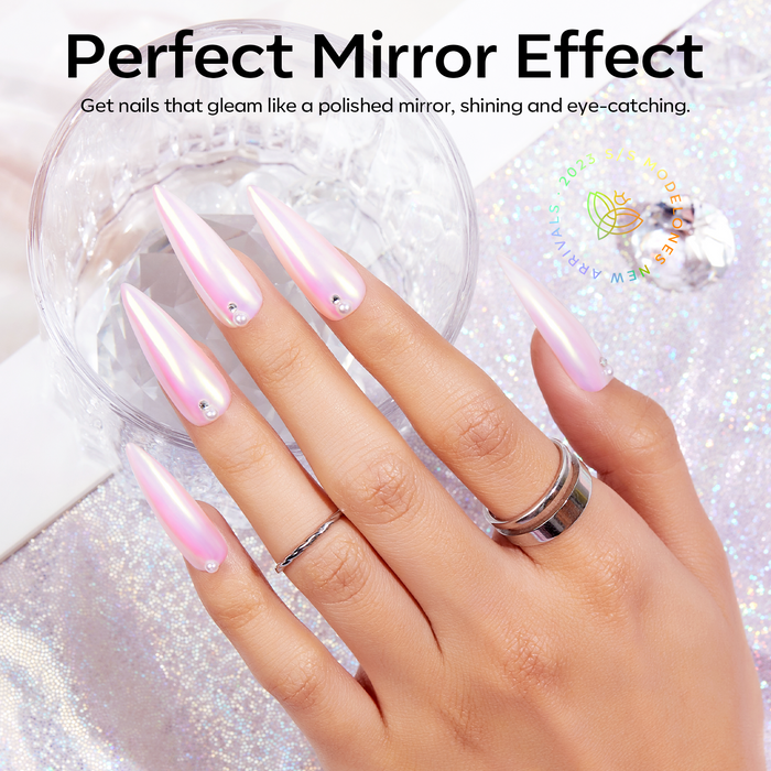 4 Colors Chrome Powder Set - Shooting Stars Nail Art MODELONES #