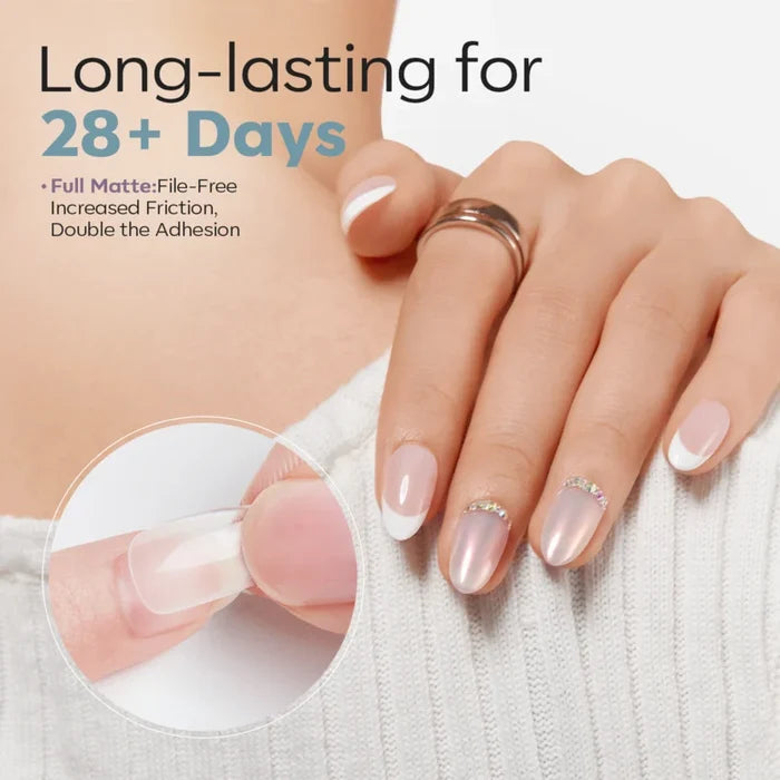 Short Almond - Frosted Nail Tips