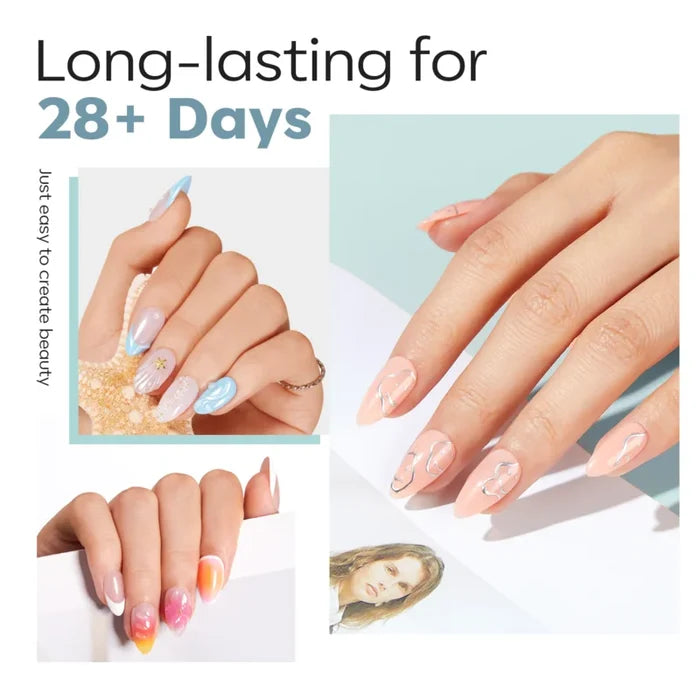 Short Almond - Frosted Nail Tips