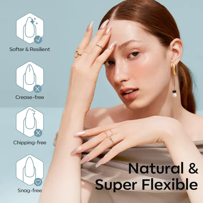 Short Almond - Frosted Nail Tips