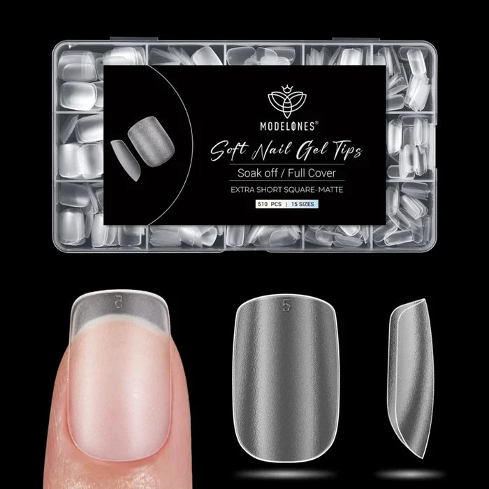 Short Square - Frosted Nail Tips