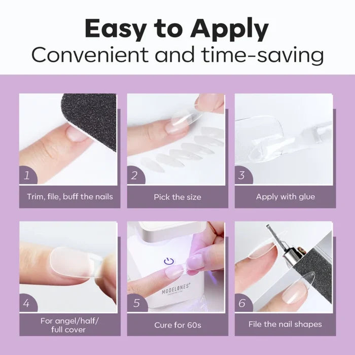 Short Square - Frosted Nail Tips
