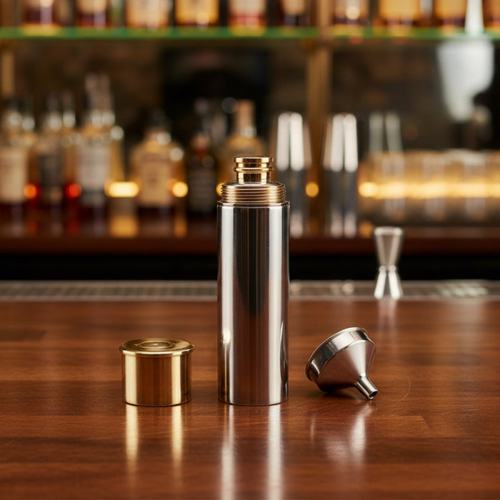 shotgun shell five inch flask