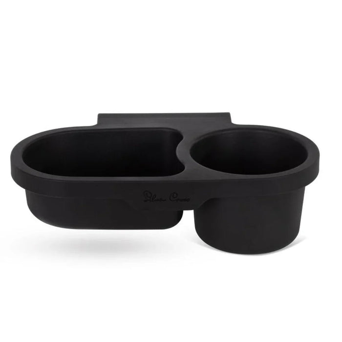 Black stroller cup and accessory holder for Silver Cross Snack Tray to encourage independent eating