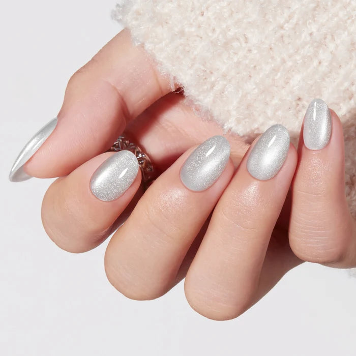 Silver Shimmer press on nails MODELONES #