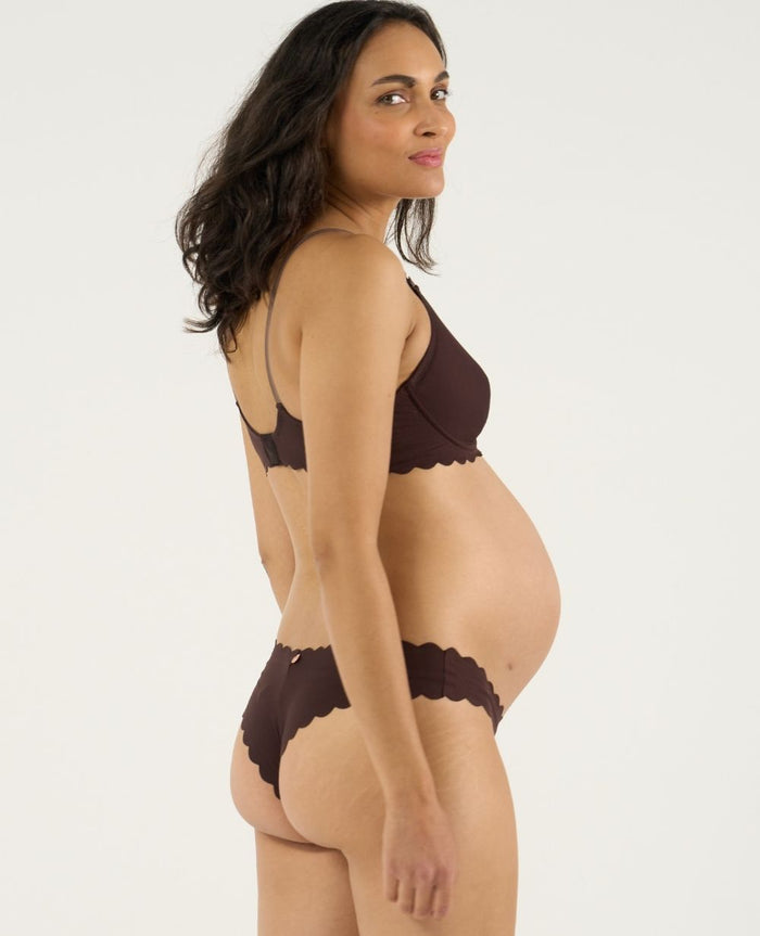 Skin invisible maternity and nursing bra - Chocolate