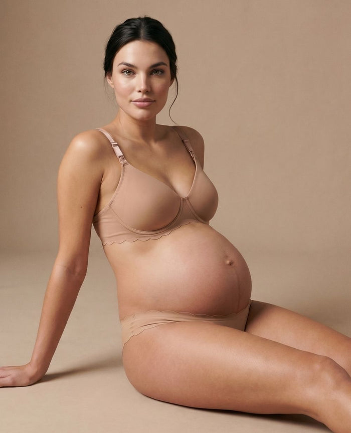 Skin invisible maternity and nursing bra - Latte