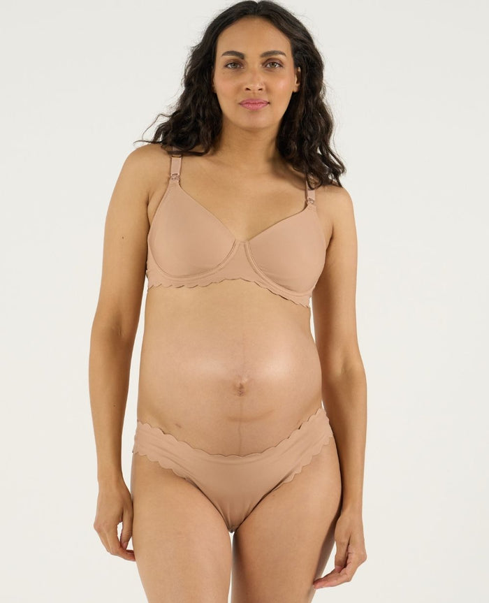 Skin invisible maternity and nursing bra - Latte