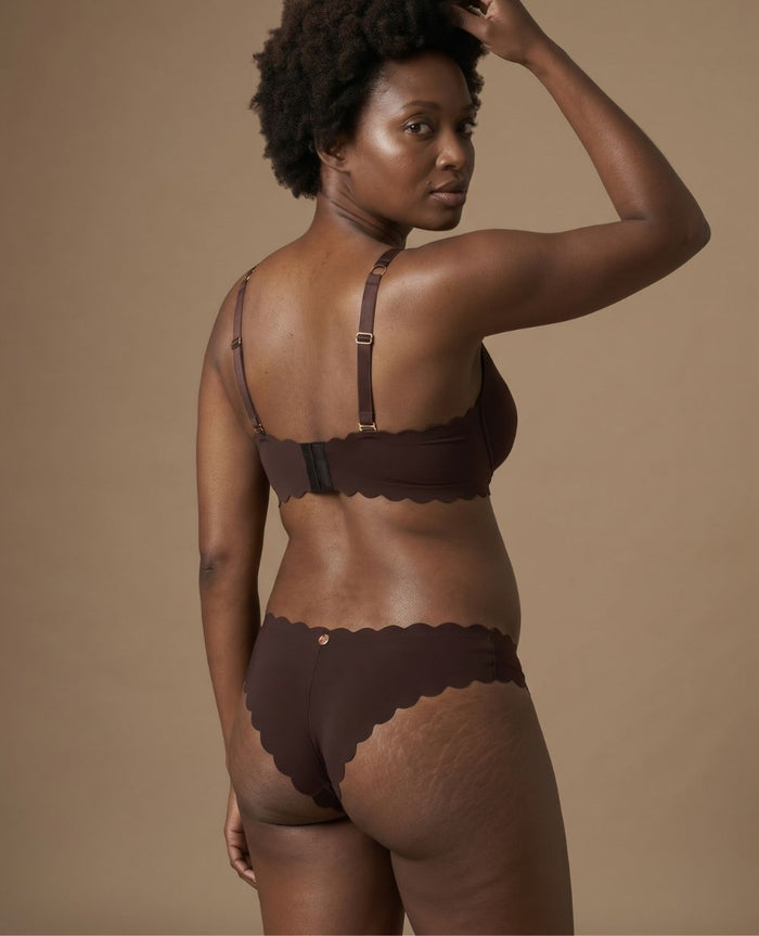 Skin low waist maternity tanga - Chocolate