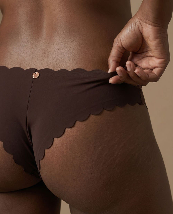 Skin low waist maternity tanga - Chocolate