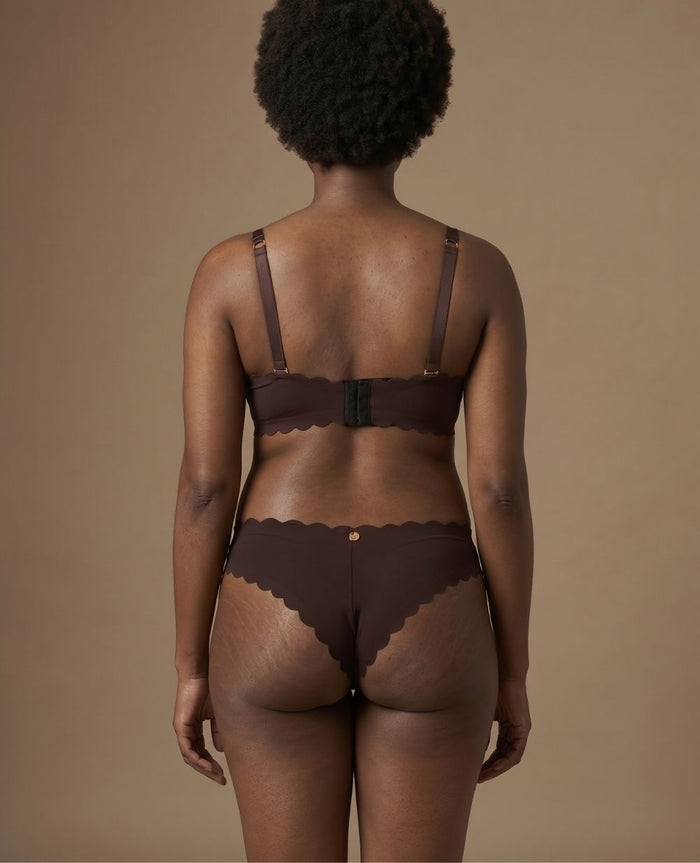 Skin low waist maternity tanga - Chocolate
