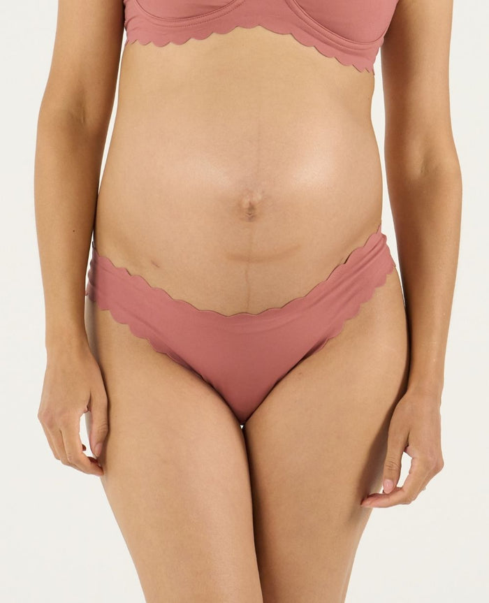 Skin low waist maternity tanga - Dusty Pink