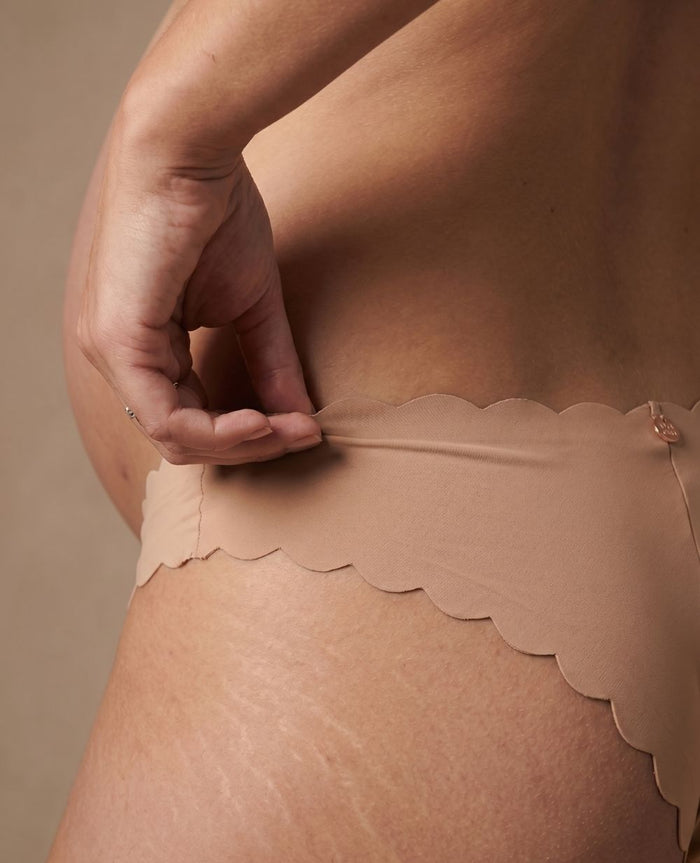 Skin low waist maternity tanga - Latte