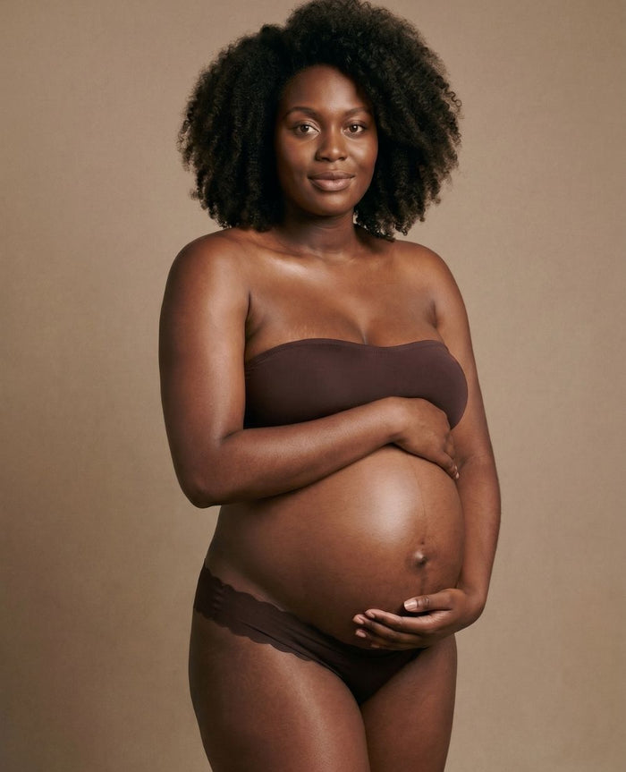 Skin maternity and nursing invisible bandeau bra - Chocolate