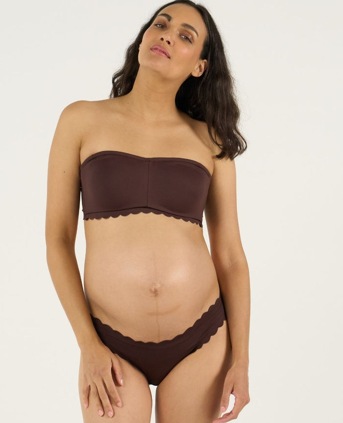 Skin maternity and nursing invisible bandeau bra - Chocolate