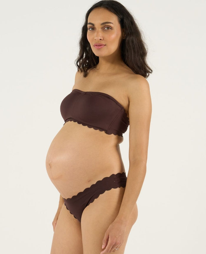 Skin maternity and nursing invisible bandeau bra - Chocolate