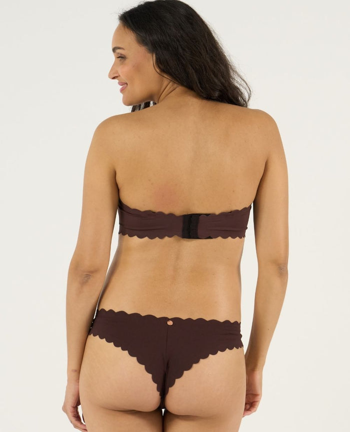 Skin maternity and nursing invisible bandeau bra - Chocolate