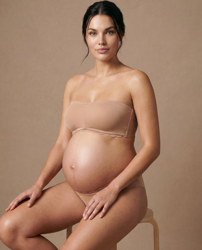 Skin maternity and nursing invisible bandeau bra - Latte