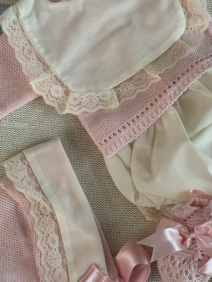 Skyler Pink Personalized 4-piece Knitted Set