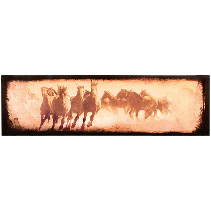 small born free stretched horses canvas print