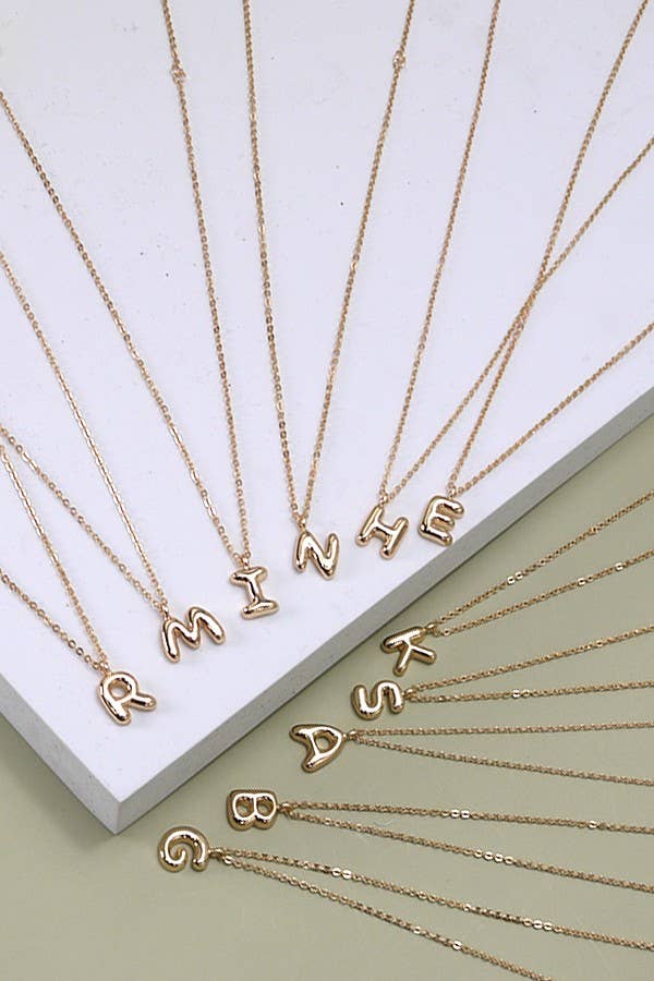 Small Bubble Letter Necklace