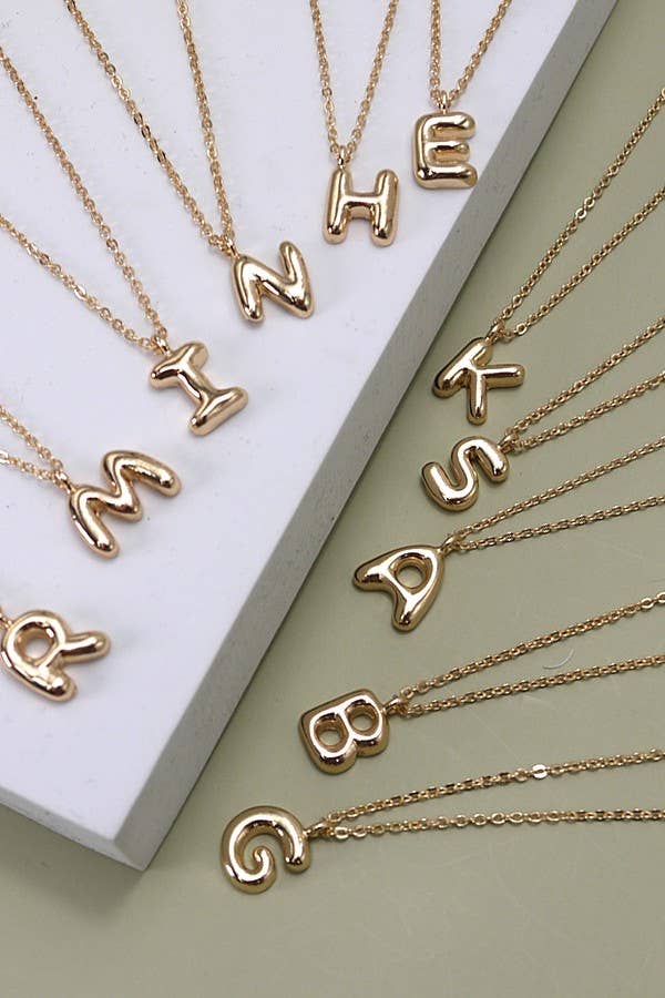 Small Bubble Letter Necklace