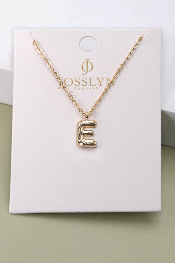Small Bubble Letter Necklace