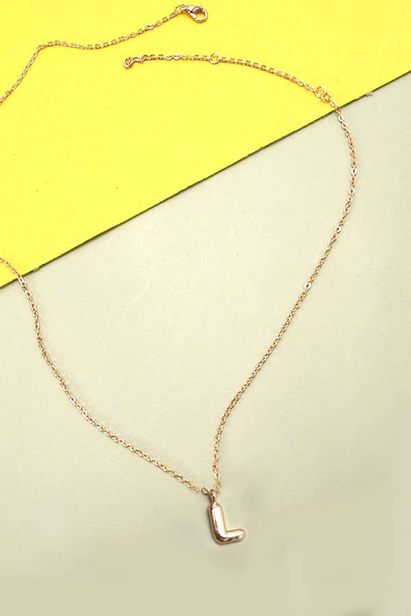 Small Bubble Letter Necklace