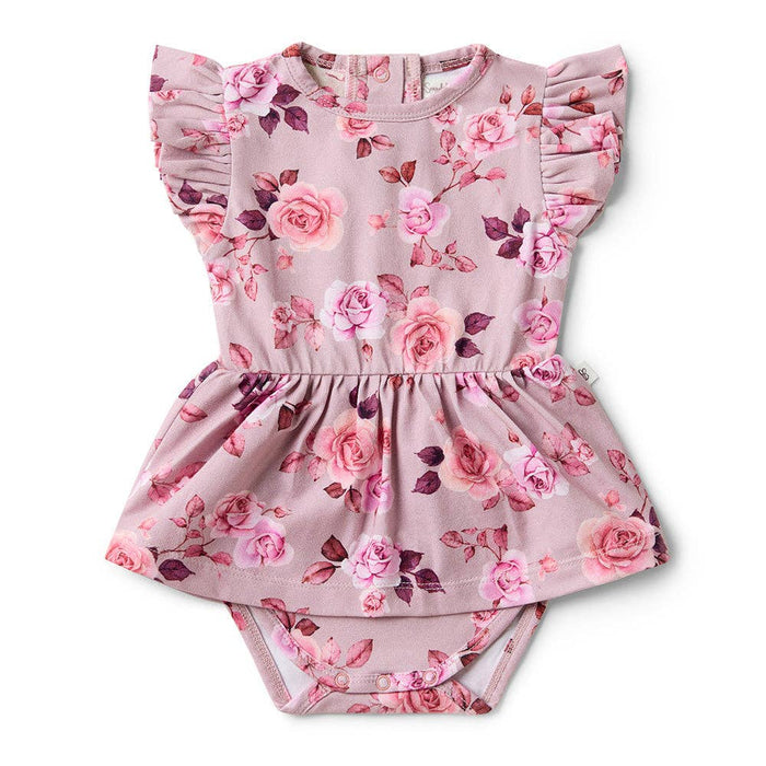 Snuggle Hunny - Blossom Short Sleeve Organic Dress - 3-6 Months (00)