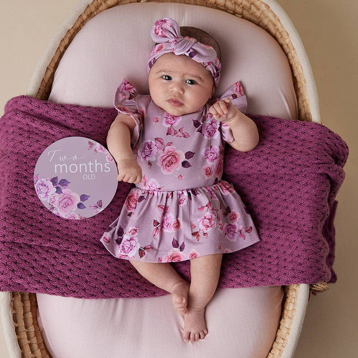 Snuggle Hunny - Blossom Short Sleeve Organic Dress - 3-6 Months (00)