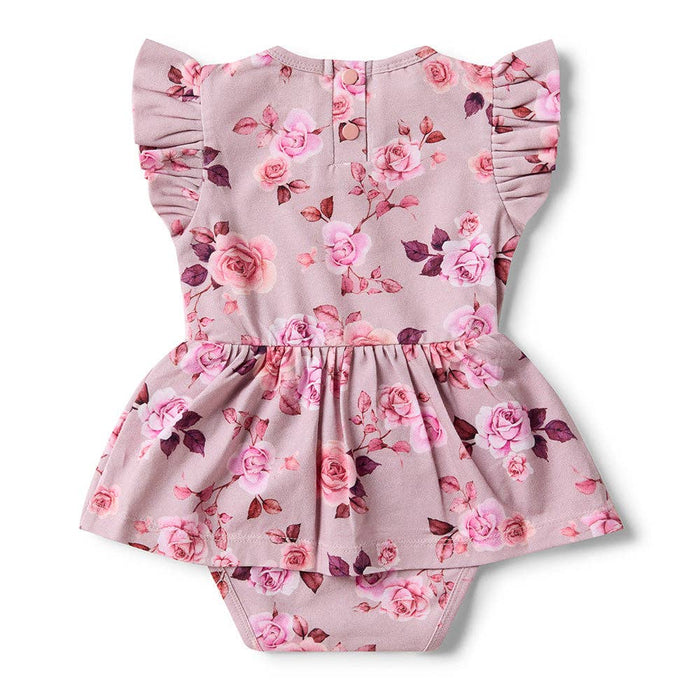 Snuggle Hunny - Blossom Short Sleeve Organic Dress - 6-12 Months (0)