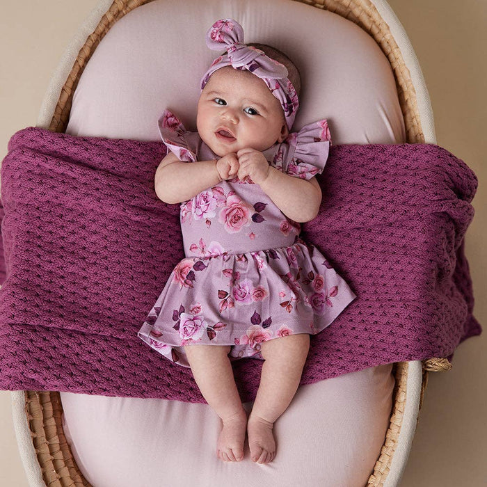 Snuggle Hunny - Blossom Short Sleeve Organic Dress - 6-12 Months (0)