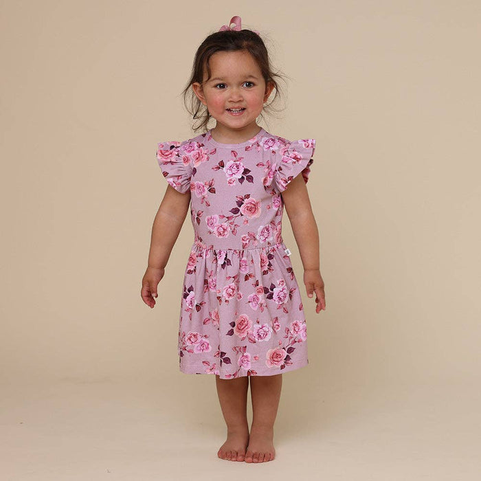 Snuggle Hunny - Blossom Short Sleeve Organic Dress - 6-12 Months (0)