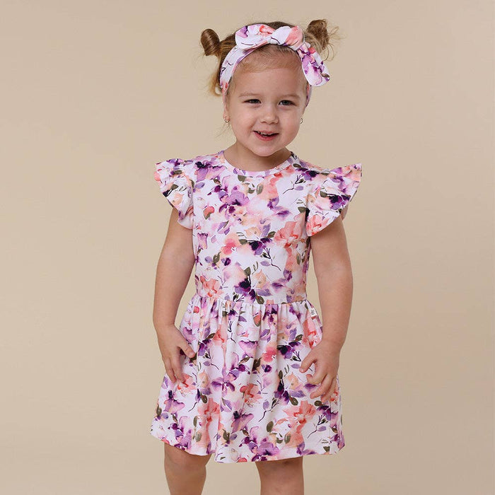 Snuggle Hunny - Blushing Beauty Short Sleeve Organic Dress - 3-6 Months (00)