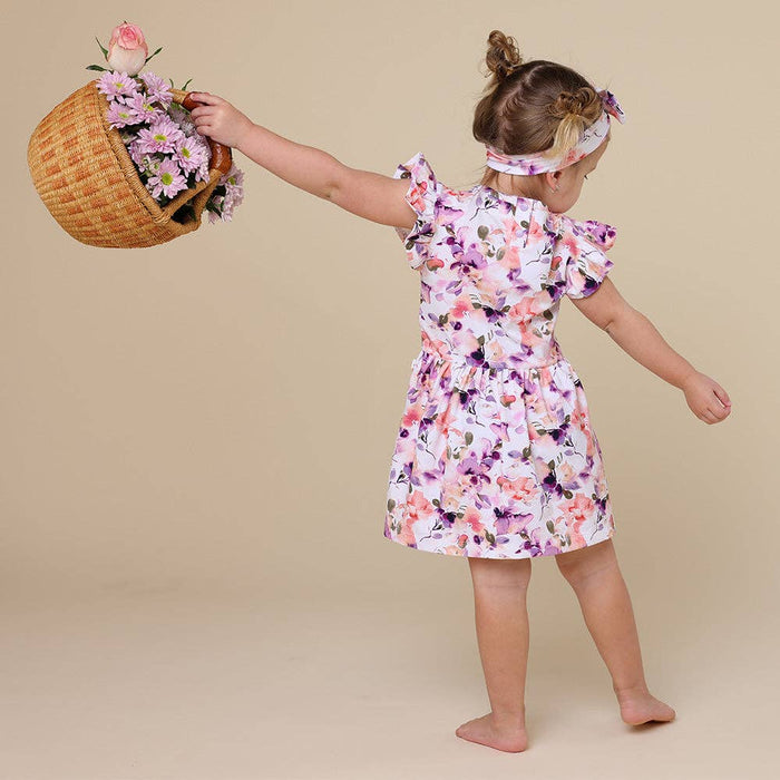 Snuggle Hunny - Blushing Beauty Short Sleeve Organic Dress - 3-6 Months (00)