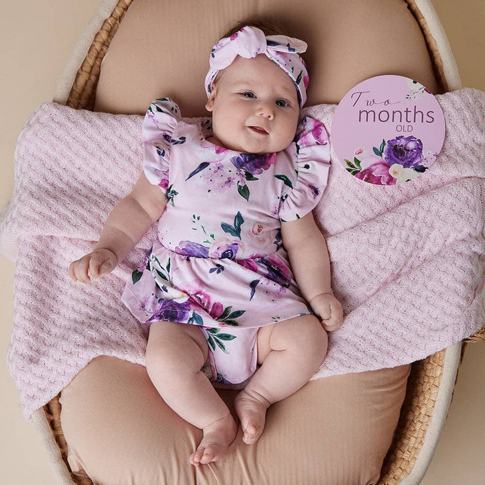 Snuggle Hunny - Floral Kiss Short Sleeve Organic Dress