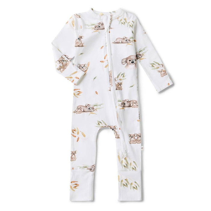 Snuggle Hunny - Koala Organic Snugglesuit Convertible Romper - 6-12 Months (0)