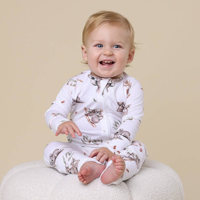 Snuggle Hunny - Koala Organic Snugglesuit Convertible Romper - Newborn (0000)