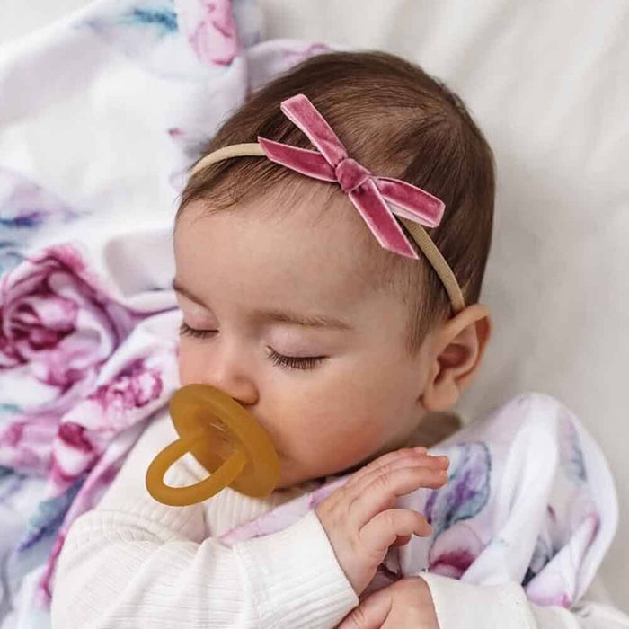 Snuggle Hunny - Mauve Velvet Bow