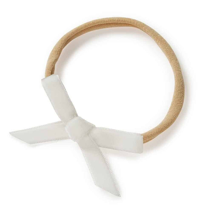 Snuggle Hunny - White Velvet Bow