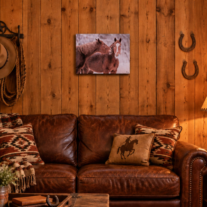 so in love horses canvas print