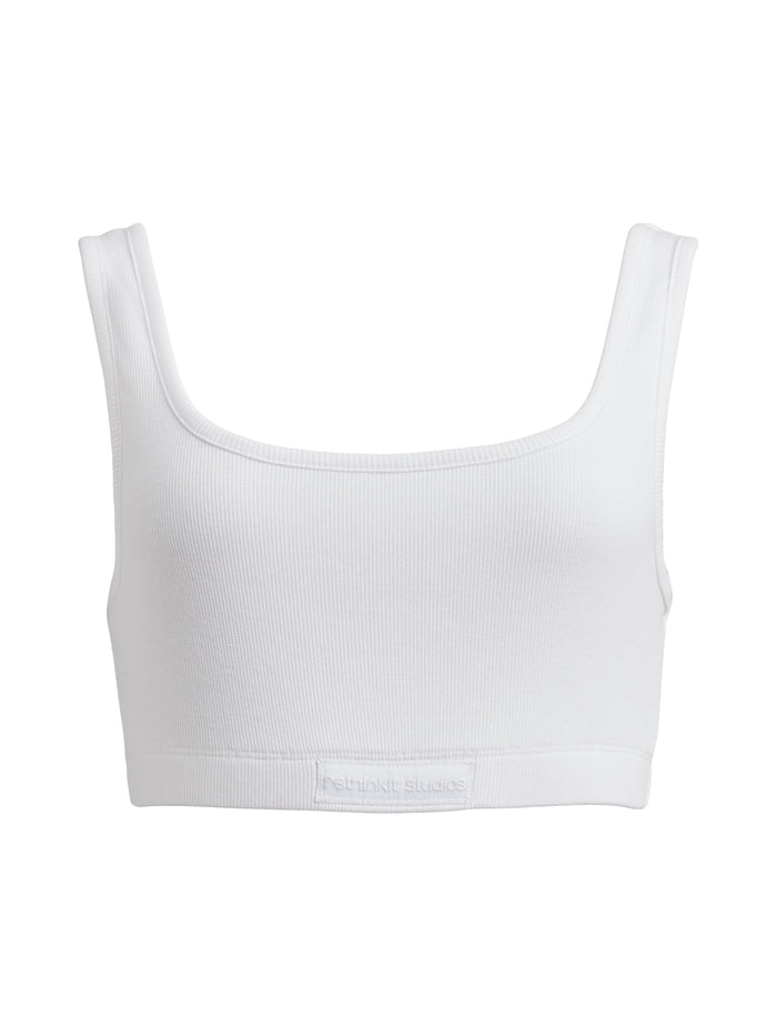 Rethinkit Soft rib bralette Key Comfy Top 0364 white