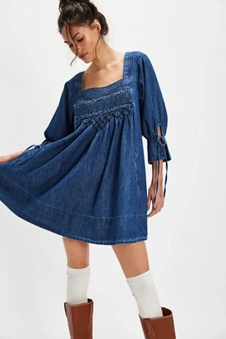 Sonora Denim Mini Dress - Midnight Rinse